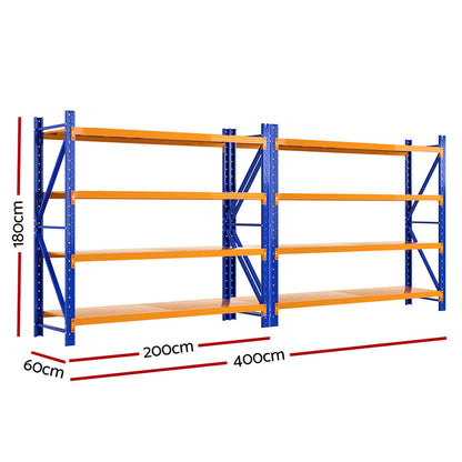 4Mx1.8M Garage Shelving Warehouse Rack Black