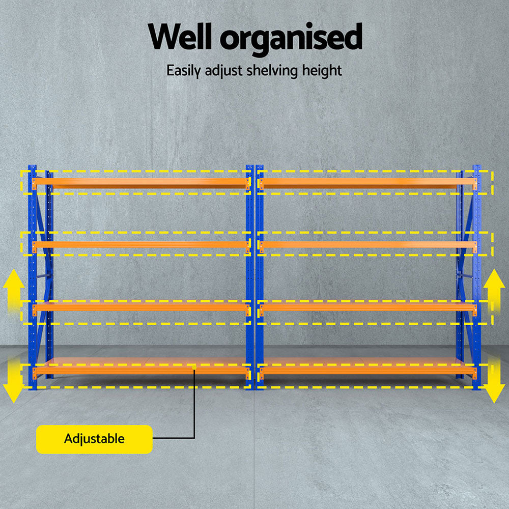 4Mx1.8M Garage Shelving Warehouse Rack Black