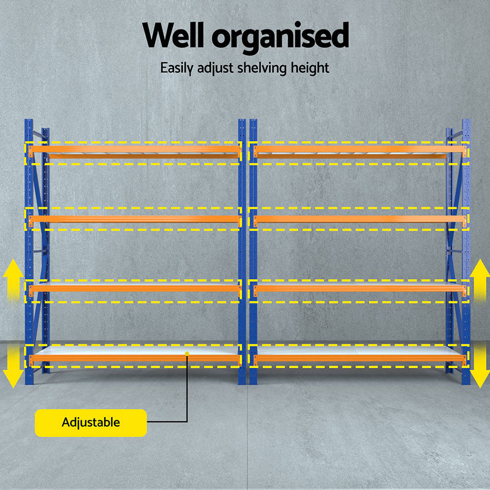 4Mx2.4M Garage Shelving Warehouse Rack Black