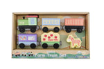 7-Piece Wooden Train Set With Farm Theme