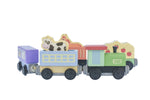 7-Piece Wooden Train Set With Farm Theme