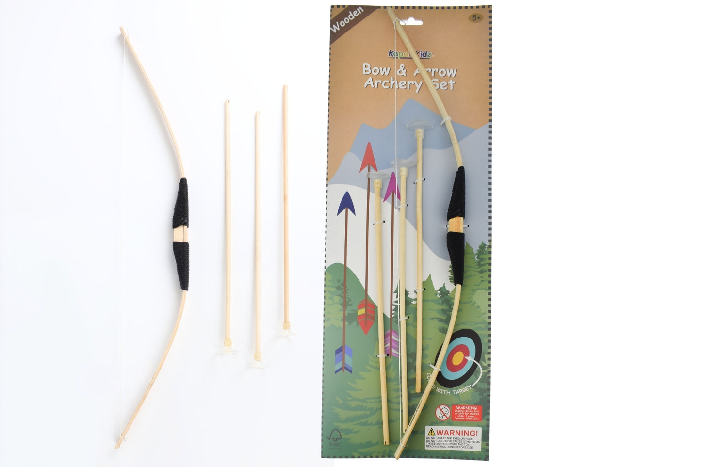 Wooden bow & arrow