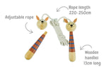 Bush buddies kangaroo wooden adjustable skipping rope