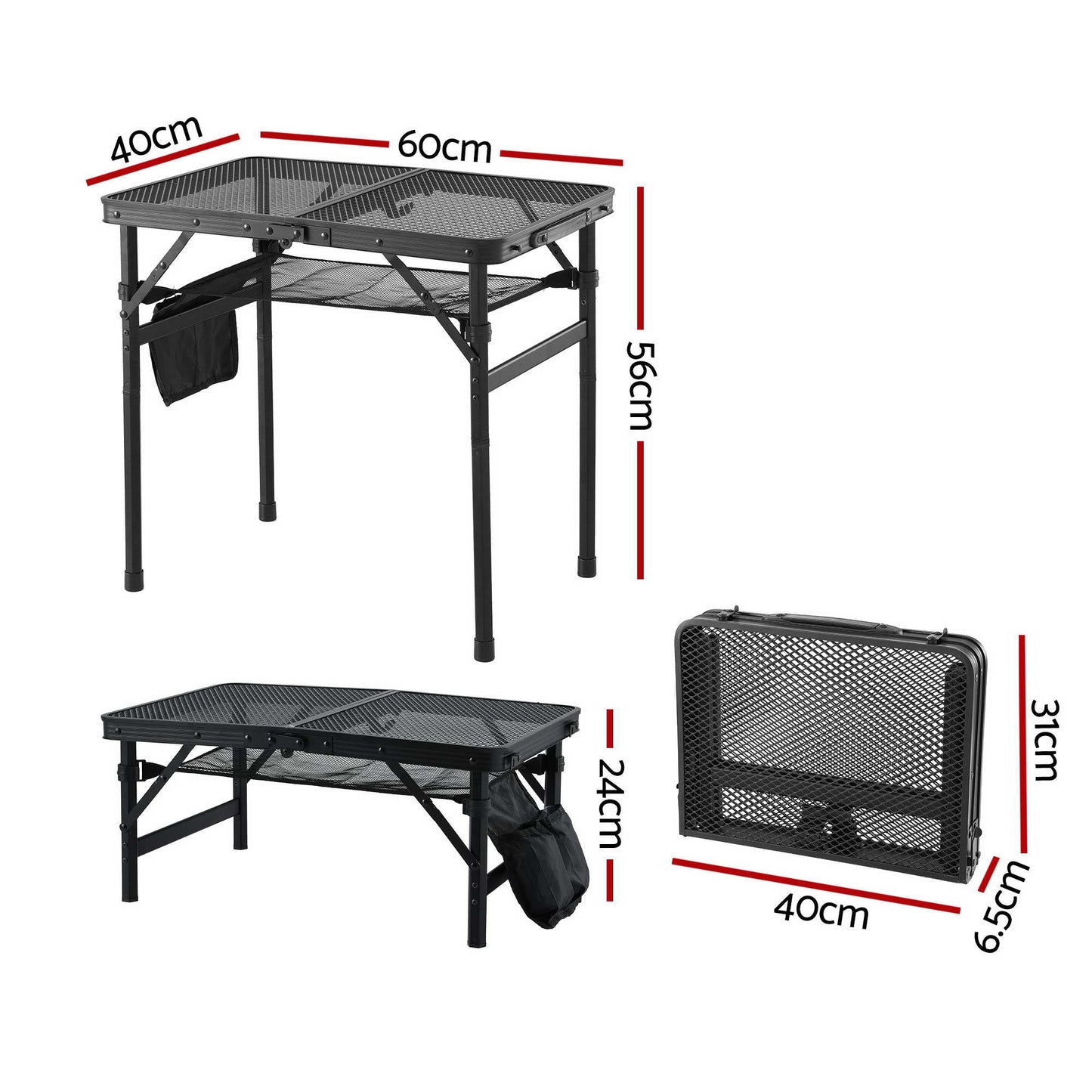 Portable Folding Camp Table BBQ Outdoor 60x40cm | Home & Living