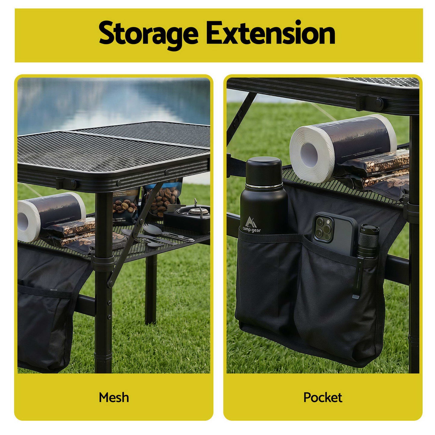 Portable Folding Camp Table BBQ Outdoor 60x40cm | Home & Living