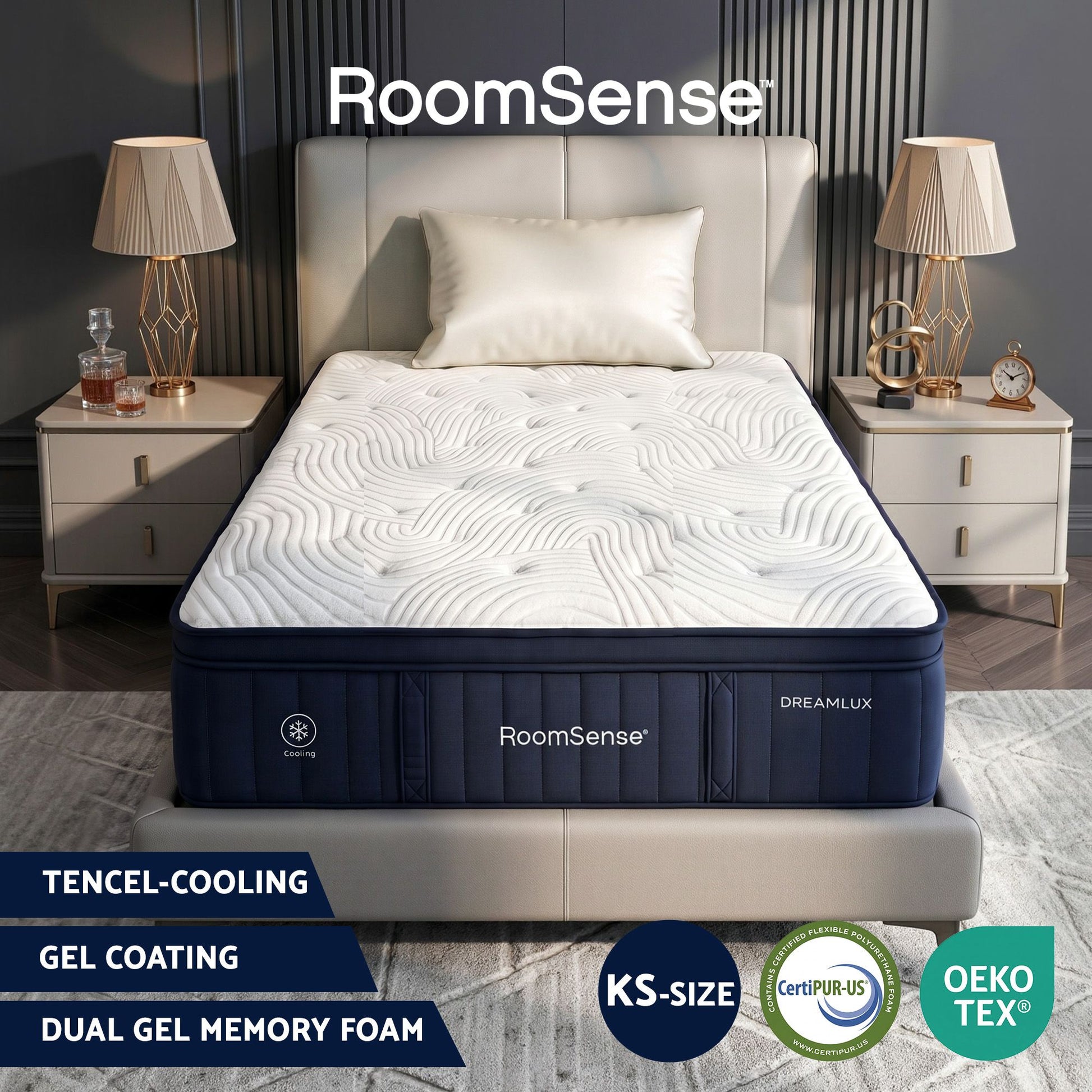 King Single Mattress 34cm Hybrid Pocket Spring | HomeAndLivig - 2