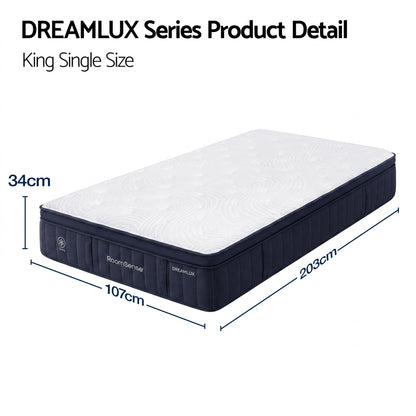 King Single Mattress 34cm Hybrid Pocket Spring | HomeAndLivig - 3