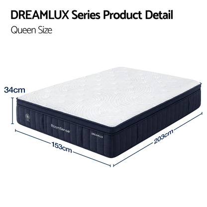 Queen Mattress 34cm Hybrid Pocket Spring | HomeAndLiving - 3