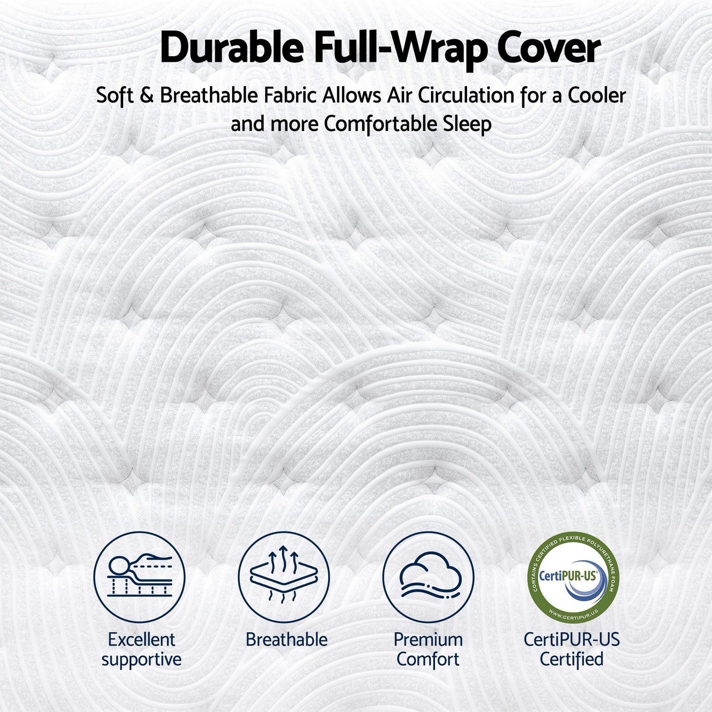 Queen Mattress 34cm Hybrid Pocket Spring | HomeAndLiving - 9