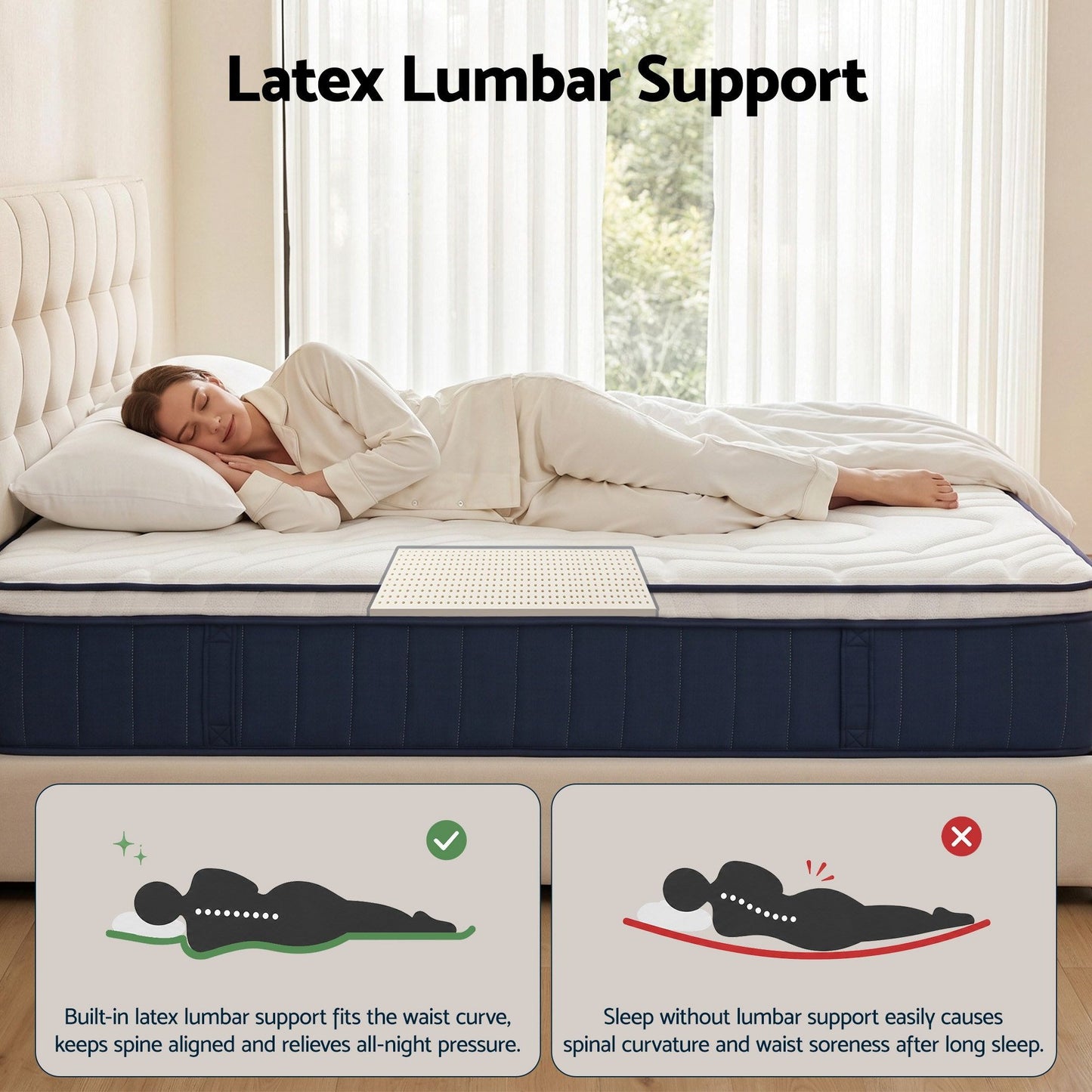 Double Hybrid Mattress 30cm Medium Firm | HomeAndLiving
