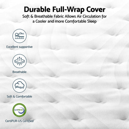 Double Hybrid Mattress 30cm Medium Firm | HomeAndLiving