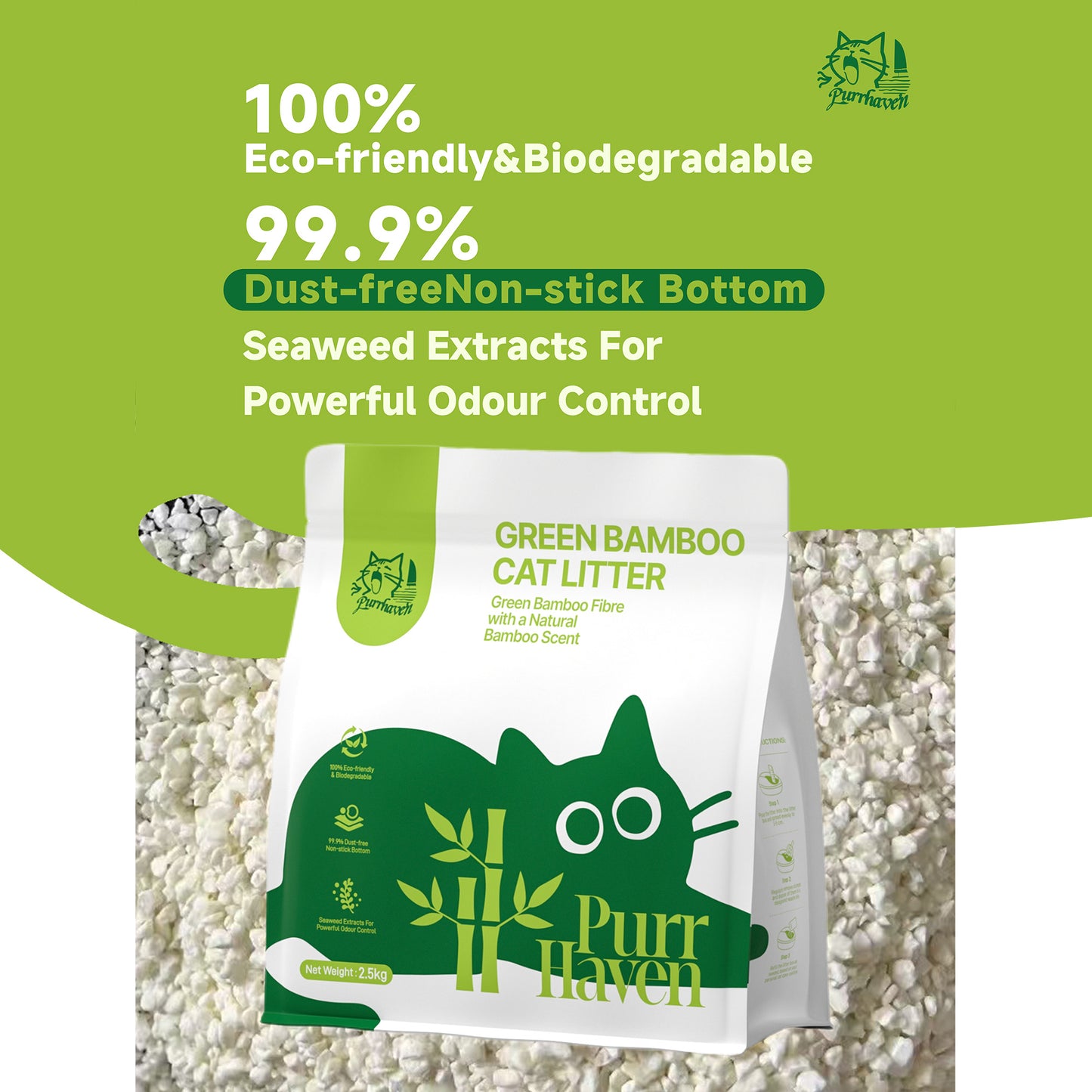 Bamboo Clumping Cat Litter 15kg 6 Pack | HomeAndLiving
