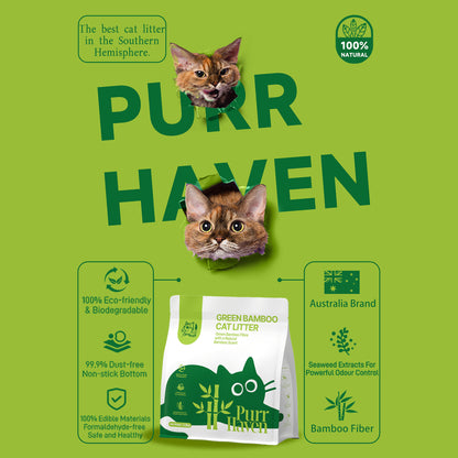 Bamboo Clumping Cat Litter 15kg 6 Pack | HomeAndLiving