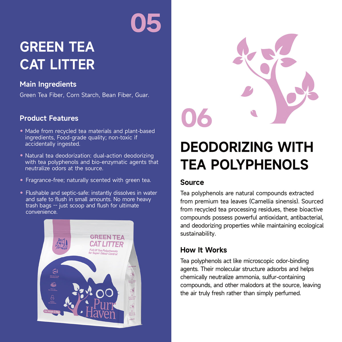 Green Tea Clumping Cat Litter 30kg 12 Pack | HomeAndLiving