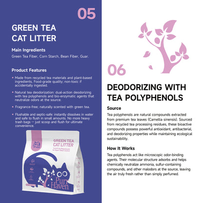 Green Tea Clumping Cat Litter 30kg 12 Pack | HomeAndLiving
