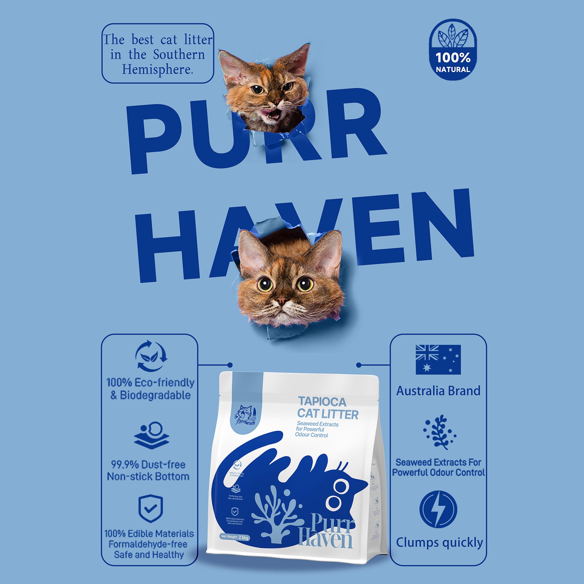 Tapioca Clumping Cat Litter 30kg 12 Pack | HomeAndLiving