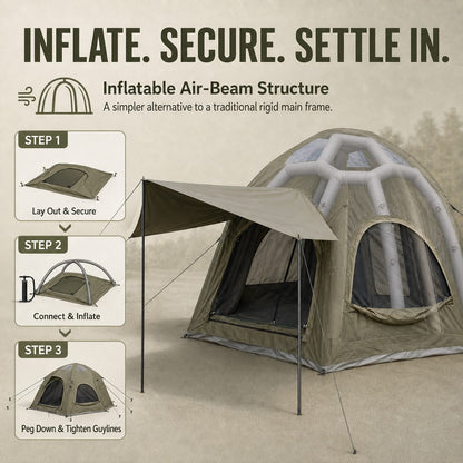 Inflatable Camping Tent Green King
