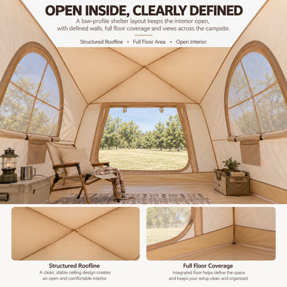 White tent 300x400cm, in room setting