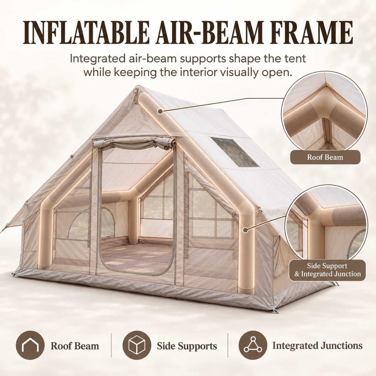 Inflatable Air Tent Mesh Windows 300x210x200cm