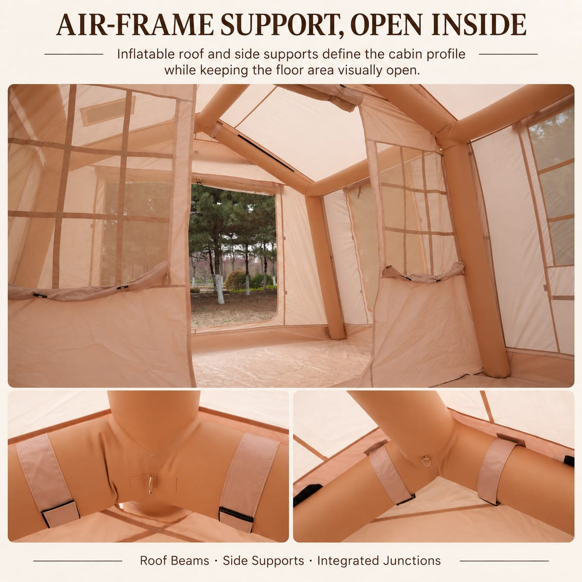 Inflatable Cabin Tent Large Khaki 300x400cm
