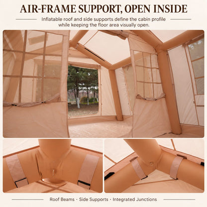 Inflatable Cabin Tent Large Khaki 300x400cm