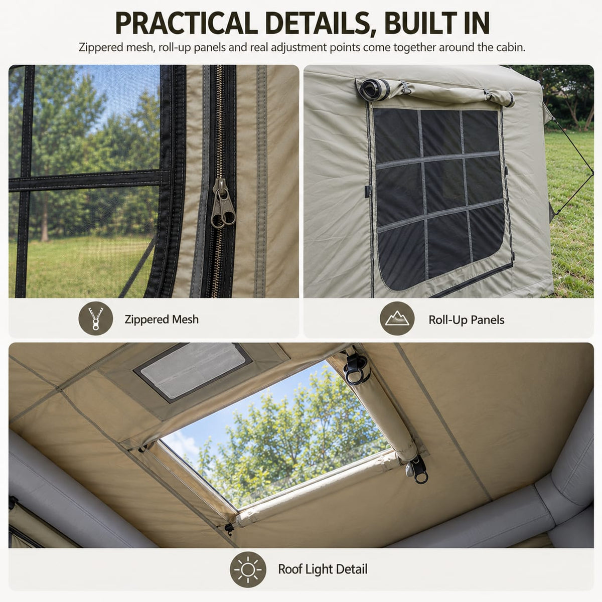 Inflatable Cabin Tent Grey 300x265cm
