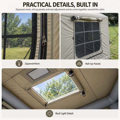 Inflatable Cabin Tent Grey 300x265cm
