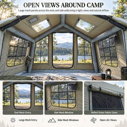 Inflatable Cabin Tent Grey 300x265cm