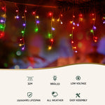 32M Christmas Lights Icicle String Light 960 LED