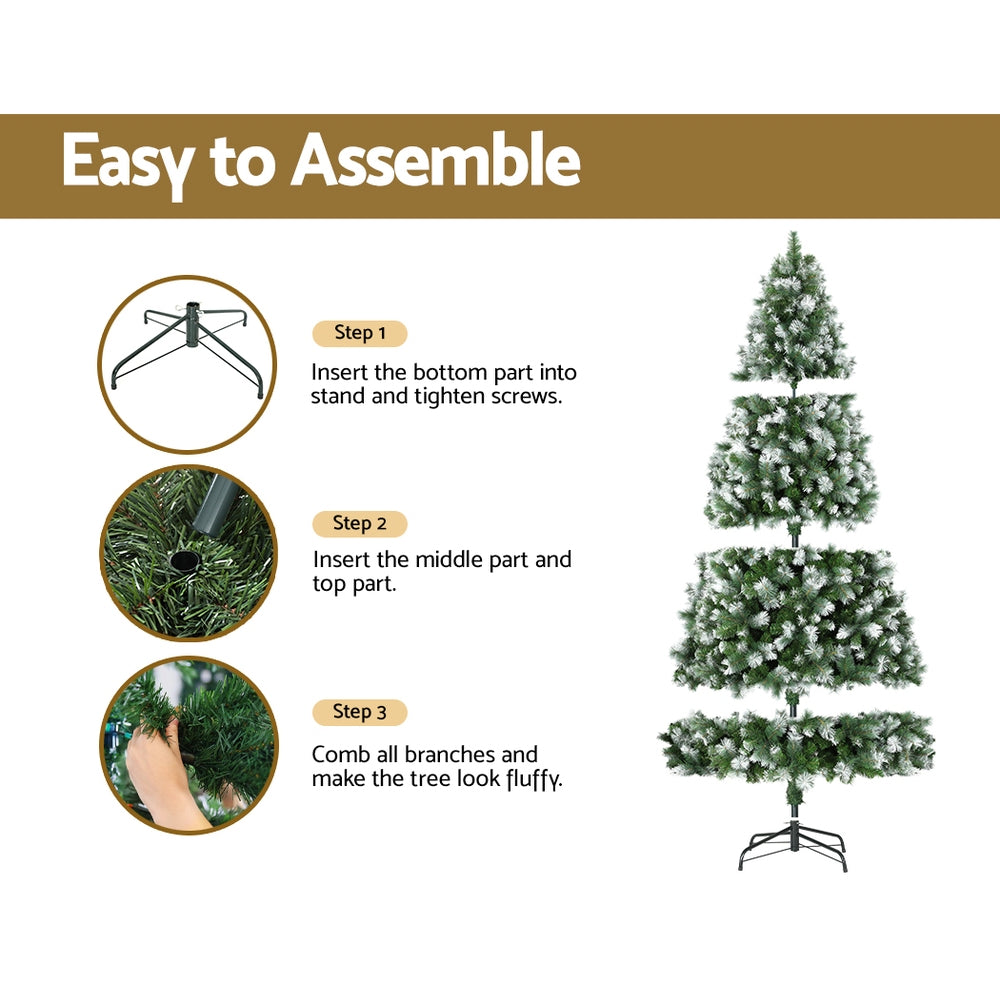 Snowy Pine Elegance 2.7M Christmas Tree with 1765 Tips