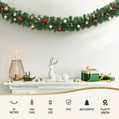 10m LED Christmas Garland - 700 Tips Decoration