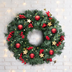 60Cm Christmas Wreath Garland Xmas Decorations Wedding Party