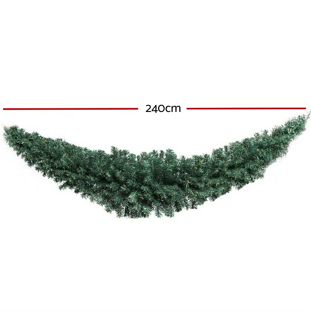 2.4M Christmas Garland Xmas Decorations Green Wedding Party
