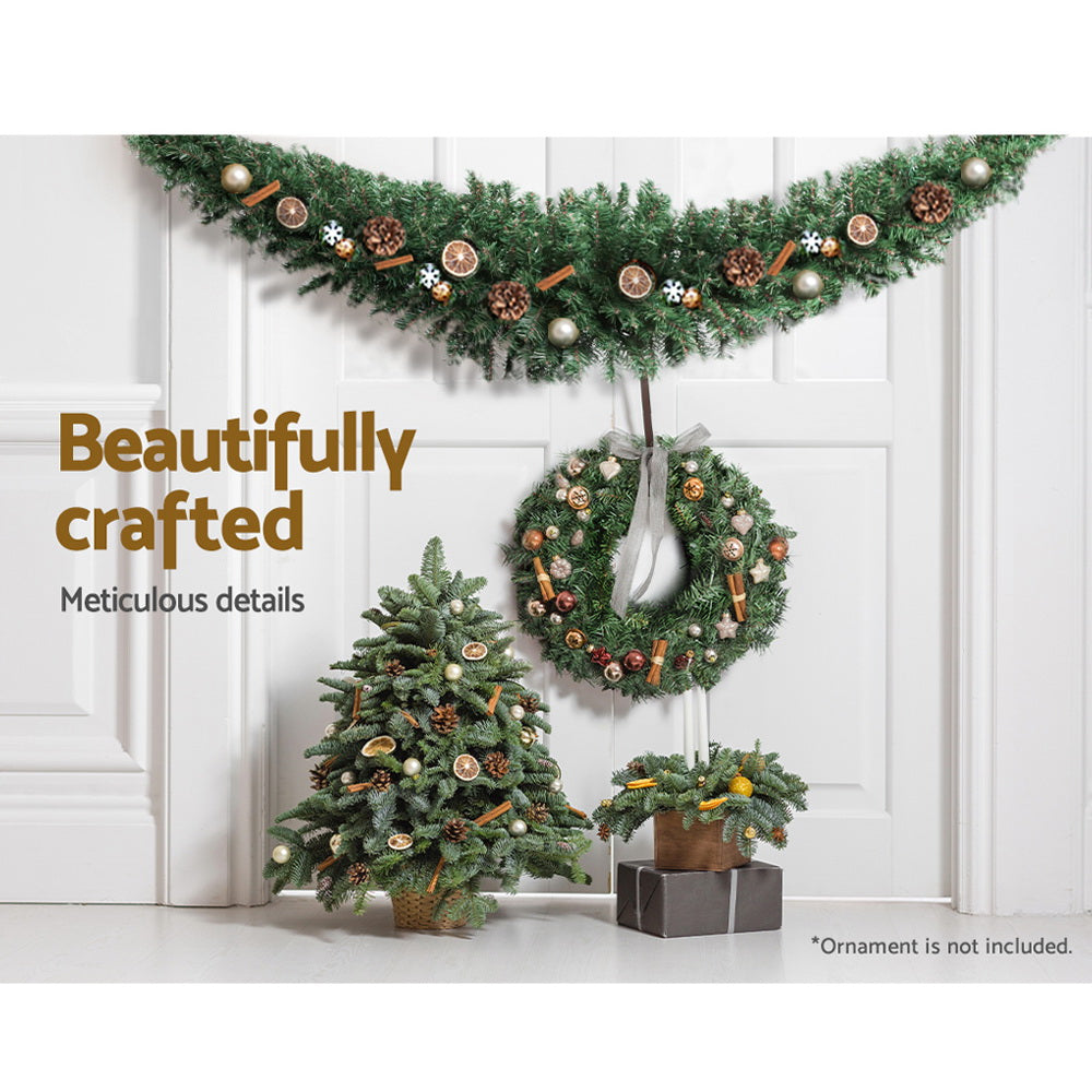 2.4M Christmas Garland Xmas Decorations Green Wedding Party