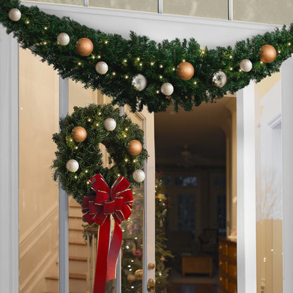 2.4M Christmas Garland Xmas Decorations Green Wedding Party