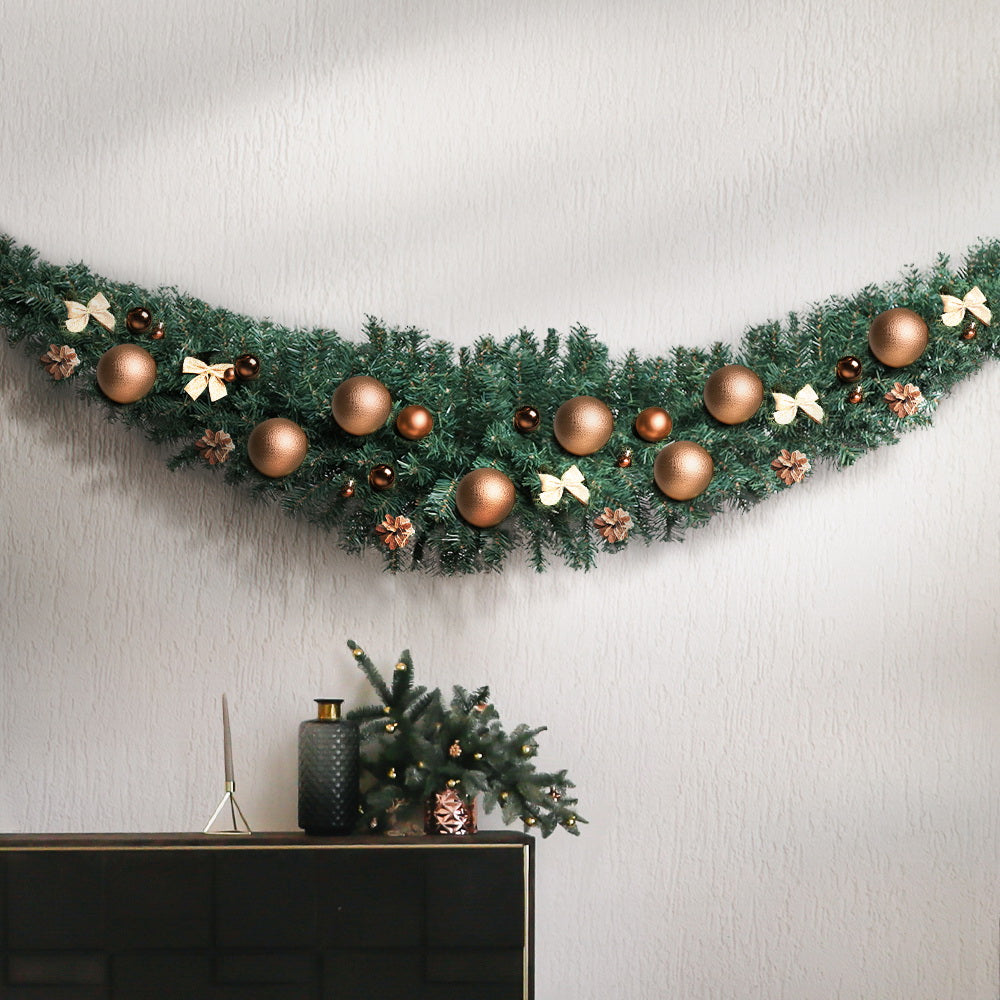 2.4M Christmas Garland Xmas Decorations Green Wedding Party