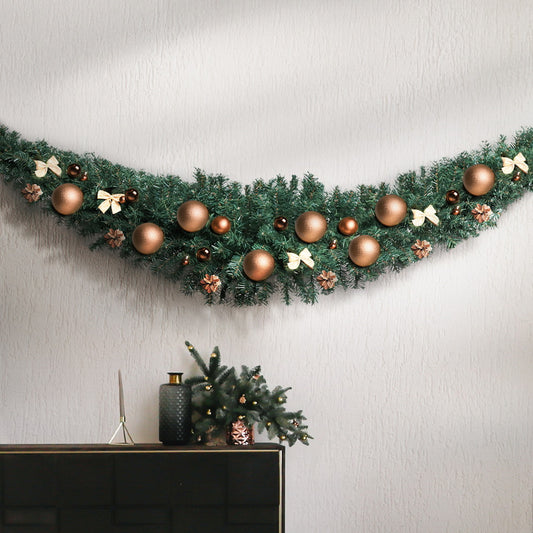 2.4M Christmas Garland Xmas Decorations Green Wedding Party