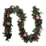 Festive 2.7M Christmas Garland with Ornaments for Tree Décor