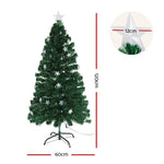 Jingle Jollys 1.2M 4FT LED Christmas Tree Xmas Optic Fiber Multi Colour Lights