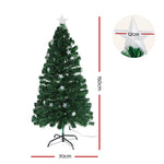 Jingle Jollys 1.5M 5FT LED Christmas Tree Xmas Optic Fiber Multi Colour Lights