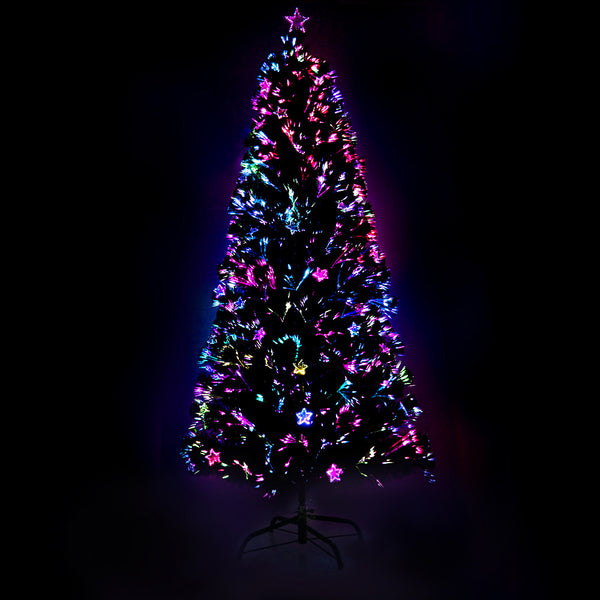  Jingle Jollys 1.8M 6FT LED Christmas Tree Xmas Optic Fiber Multi Colour Lights