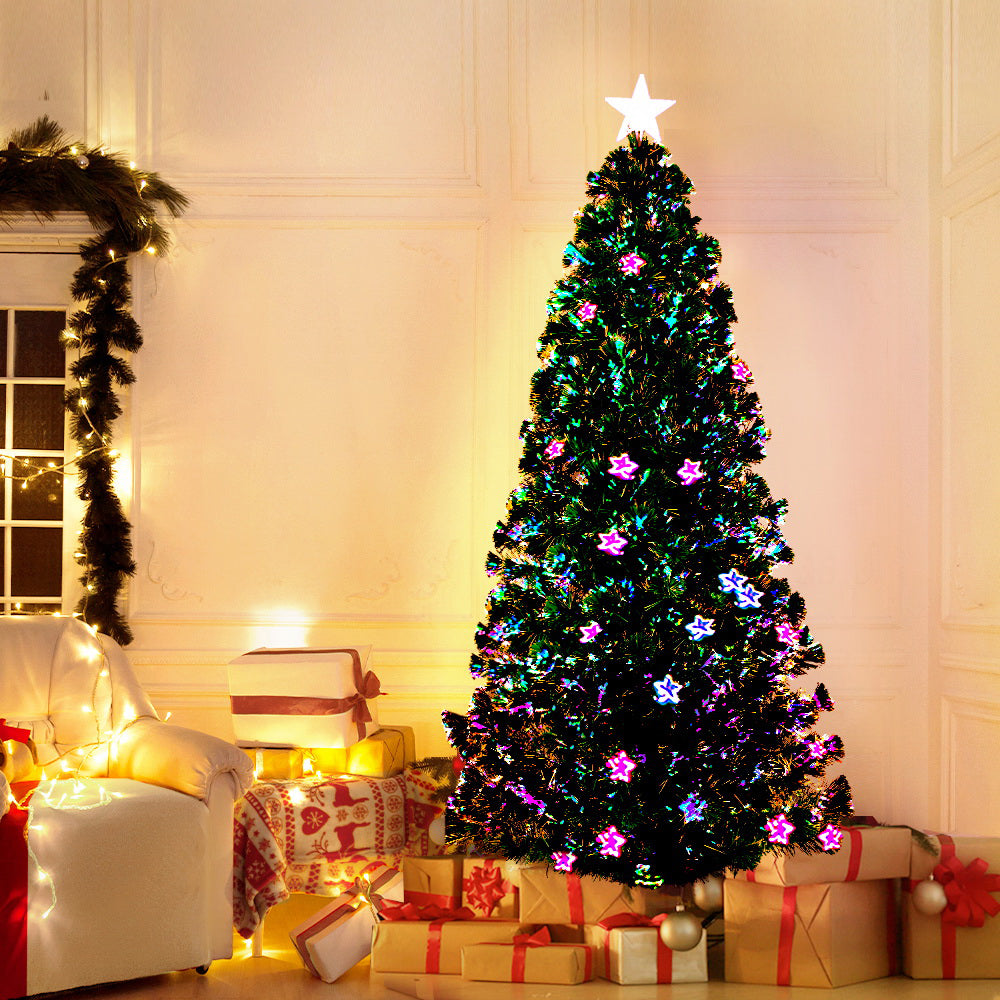 Jingle Jollys 1.8M 6FT LED Christmas Tree Xmas Optic Fiber Multi Colour Lights