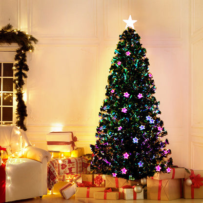Jingle Jollys 1.8M 6FT LED Christmas Tree Xmas Optic Fiber Multi Colour Lights