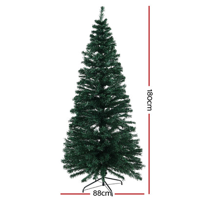 Jingle Jollys 1.8M 6FT LED Christmas Tree Optic Fiber Xmas Multi Colour Lights