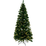 Jingle Jollys Christmas Tree 1.8M 6FT LED Xmas Fibre Optic Multi Warm White
