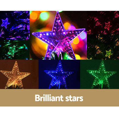 Jingle Jollys 2.1M 7FT LED Christmas Tree Xmas Optic Fiber Multi Colour Lights