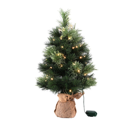 60cm Tabletop Christmas Tree - 8 Light Modes Timer