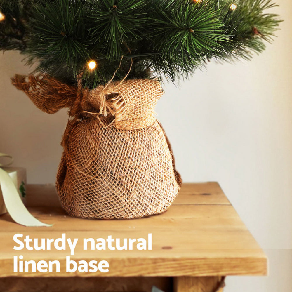 60cm Tabletop Christmas Tree - 8 Light Modes Timer