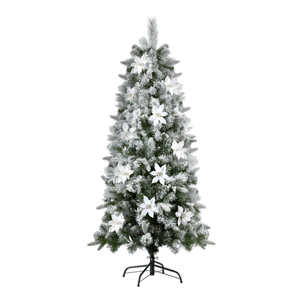  1.8m Snow Flocked Christmas Tree - 564 Tips Decoration