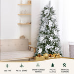 1.8m Snow Flocked Christmas Tree - 564 Tips Decoration